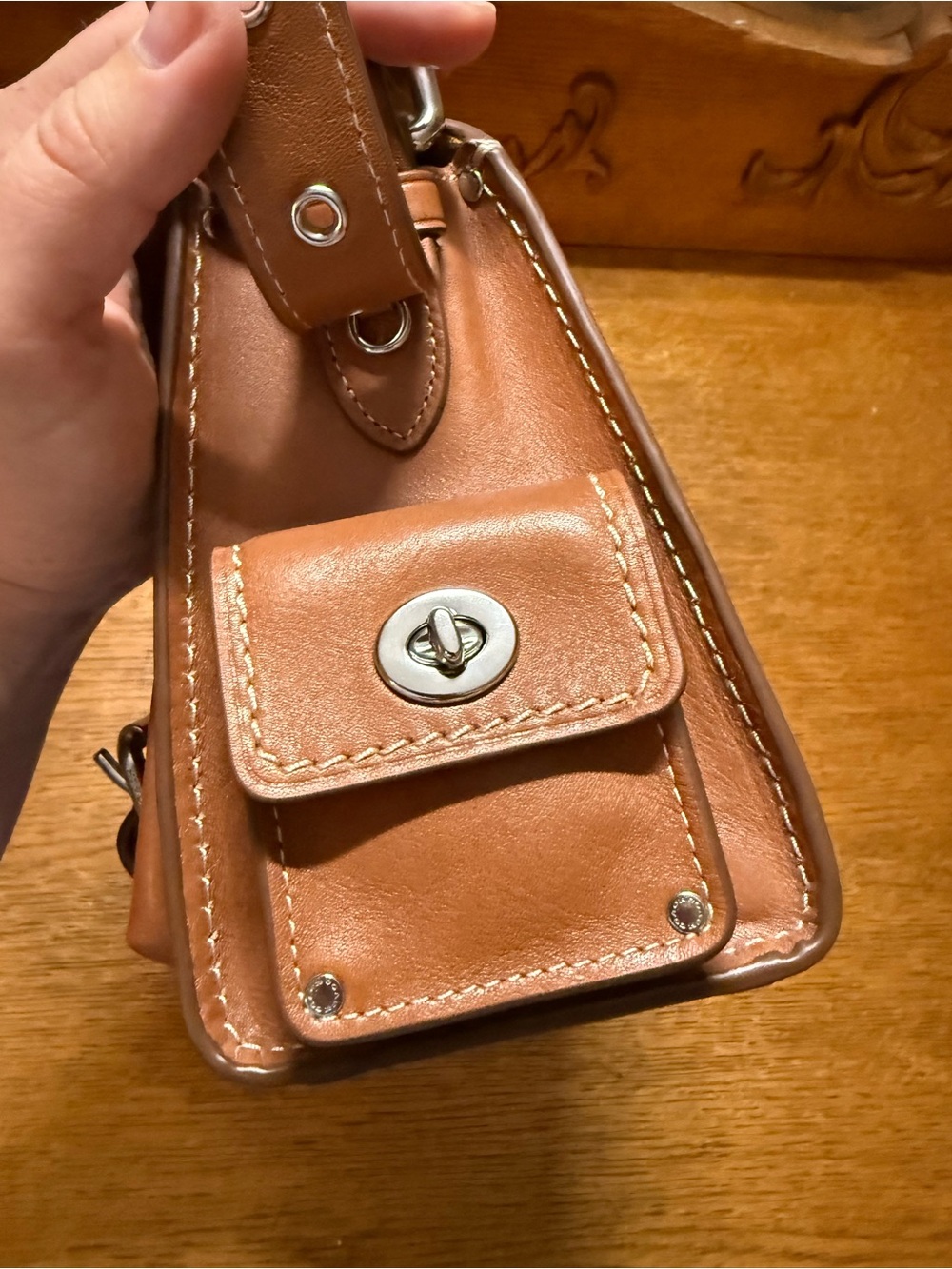 Gently used Coach Western Tabby brown leather shoulder/crossbody bag - Picture 8 of 14